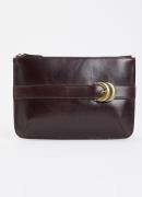 ba&sh YouYou clutch van leer met gespdetail