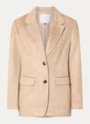 Neo Noir Namy blazer van imitatiesuède met klepzakken