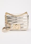 FURLA Crossbodytas van leer met quiltpatroon en metallic finish
