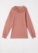 MarMar COPENHAGEN Tandy ribgebreide top met ruches