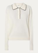 Sandro Fijngebreide trui in kasjmierblend met polokraag