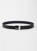 HUGO Reversible riem van leer met logo