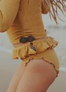 Donsje Amsterdam Sisi zwemslip met volant en structuur