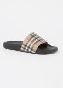 Burberry Furley slipper met ruitdessin