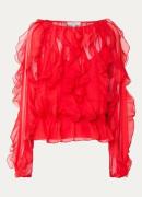 Dante 6 Sinner semi-transparante top met ruches