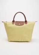 Longchamp Le Pliage Original handtas M met leren details