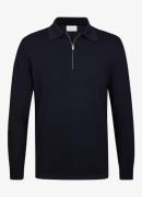 Profuomo Luxury regular fit polo met halve rits