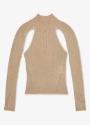 Reiss Amaya ribgebreide top met cut-out detail