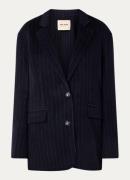 Mos Mosh MMKarita blazer met streepprint en klepzakken