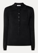 Selected Lura top in lyocellblend met lurex en polokraag