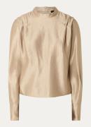 NIKKIE Ohino tuniek van satijn met plooidetai