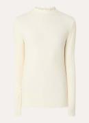 Marc O'Polo Denim Longsleeve in lyocellblend met opstaande kraag