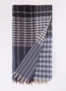 Armani Sjaal in wolblend met ruitdessin