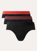 Schiesser Boxerslips met logoband in 3-pack