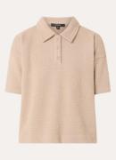 OPUS Geludi grofgebreide top met polo kraag