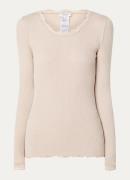 Rosemunde Babette longsleeve in zijdeblend met kant
