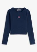 Tommy Hilfiger Ribgebreide longsleeve met logoborduring