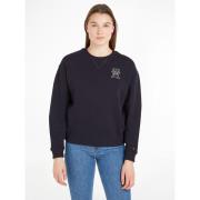 Sweater met ronde hals en lange mouwen, geborduurd logo