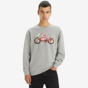 Soepele sweater met ronde hals Batwing moto motief