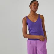 Tanktop in glanzend tricot