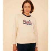 Sweater met ronde hals en opschrift