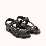 Platte sandalen in leer Hinata