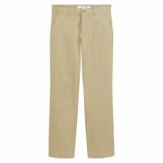 Chino straight fit broek in keperstof