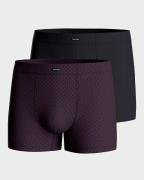 Set van 2 effen boxershorts en 1 bedrukt