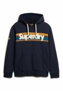 Hoodie met gestreept retro-logo