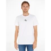 T-shirt met ronde hals en korte mouwen, mono logo