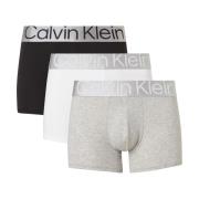 Set van 3 effen boxershorts, tailleband met groot logo