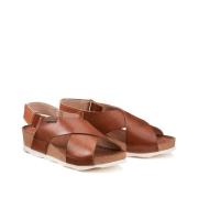 Leren sandalen met sleehak Mahon