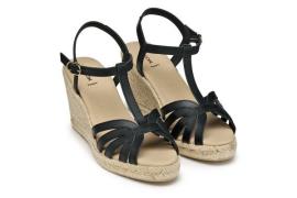 Sandalen met sleehak en vierkante neus Gelsa