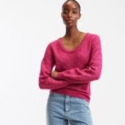 Trui met ronde hals in grof tricot
