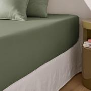 Hoeslaken in katoensatijn, omslag 30 cm, Opale