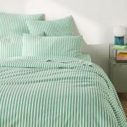 Katoenen dekbedovertrek, groen, Soizic