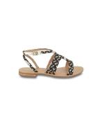 Platte leren sandalen Hombline