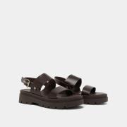 Chunky lederen sandalen Peinture