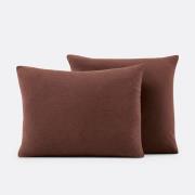 Dubbelzijdige kussensloop in gewassen linnen en gewassen katoen, Annab...