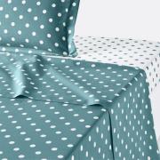 Laken in zuiver katoen met stiippenprint, Clarisse