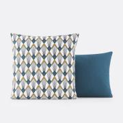 Kussensloop in perkal, Elisa Bleue