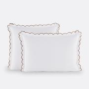 Effen kussensloop met franjes in gewassen katoen, Scenario