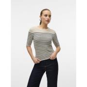 Trui met ronde hals en 3/4 mouwen