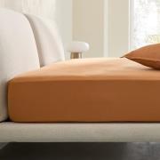 Hoeslaken in gewassen perkal, omslag 30 cm, Sabbal