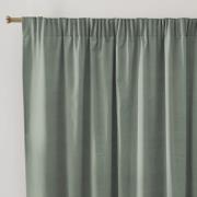 Gordijn in fluweel met aangerimpeld biesje, Velvet