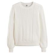 Trui met ronde hals, in pointelle tricot