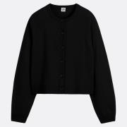 Vest met ronde hals in fijn tricot van 100% wol
