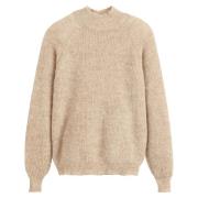 Trui met opstaande kraag in mixed alpaca Signature ARISTIDE