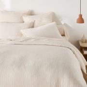 Dekbedovertrek in gewassen linnen, gestreept, Linot