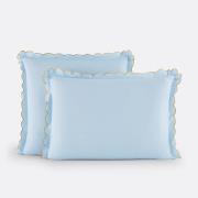 Effen kussensloop met franjes in gewassen katoen, Scenario